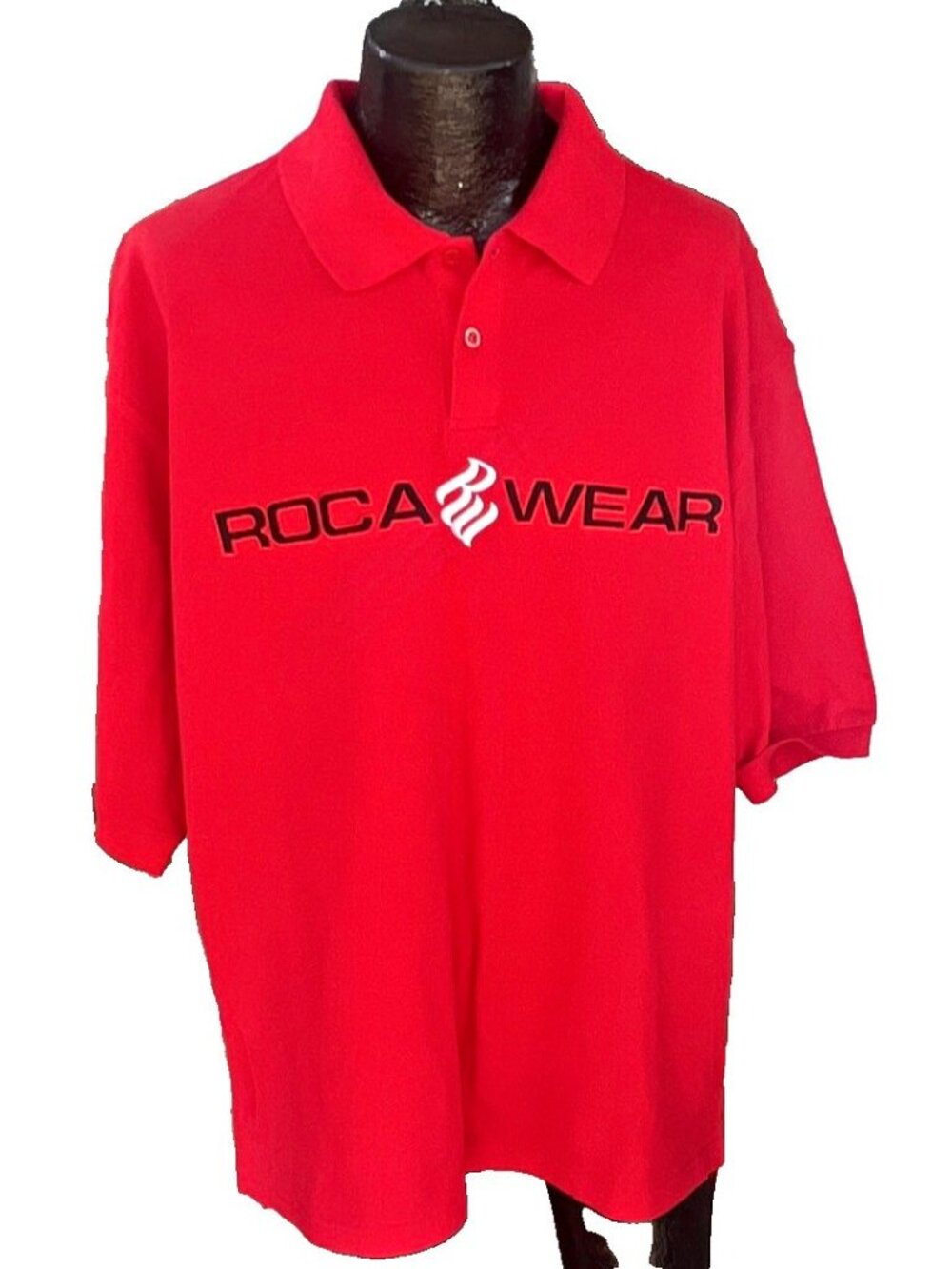 Vintage Rocawear Mens XL Red Embroidered Short Sleeve Polo Shirt Y2K